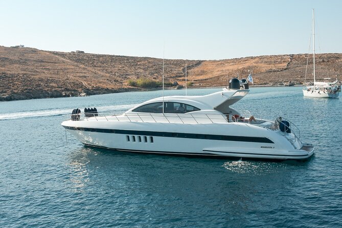 8 Hour Private Yacht Cruise in Delos Rhenia Mykonos Mangusta 72 - Participation Details