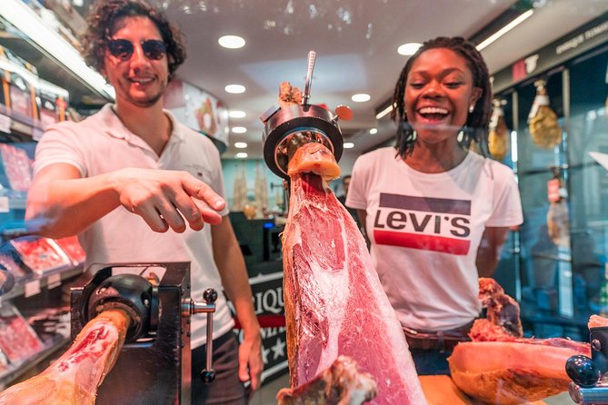 Barcelona in One Day "The Catalan Full Experience" by Vespa Scooter - Savoring Jamon and Cava