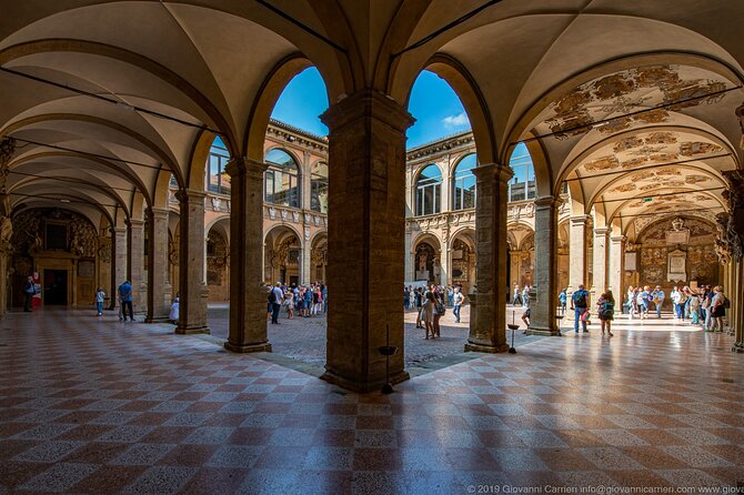 Bologna Audio-Guided Tour of the Archiginnasio and Local Tasting - Itinerary and Participation