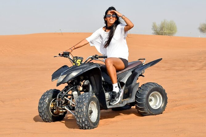 Desert Safari With 30 Mins Of Quad Bike Tour Camel Ride And BBQ - Camel Ride Adventure