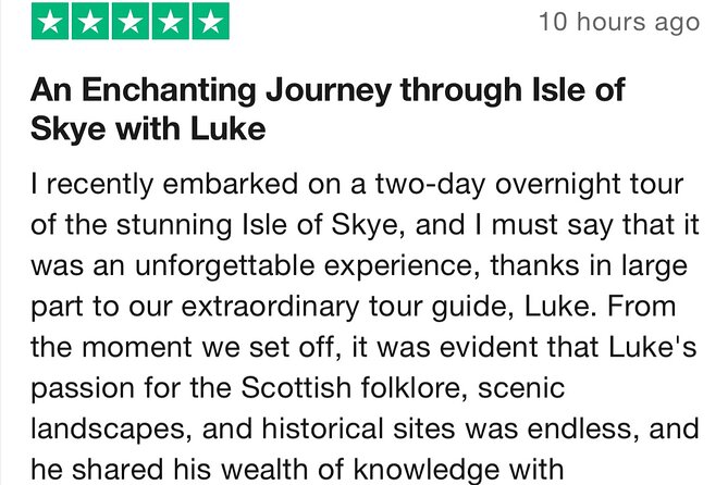 Luke Skye-Walkers Isle of Skye Adventure" - 2 Days HIKES - Tour Activities and Duration