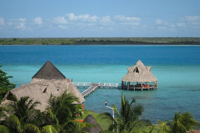 Magical BACALAR TOUR With Pontoon Boat Ride. (Transportation + Breakfast + Food) - Cenote Azul Visit