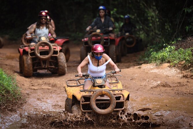 ATV, Ziplining & Cenote Tour at Extreme Adventuring Eco Park - Ziplining Through the Jungle Canopy