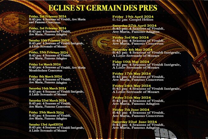 Classical Music Concert Saint Germain Des Prés Church - Review Highlights