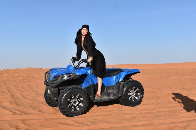 Dubai: Desert Safari, Quad Bike and Sand Boarding With BBQ Dinner - Convenient Pickup and Hassle-Free Transport
