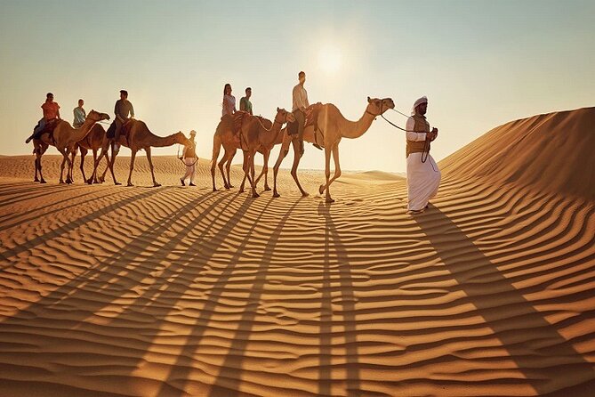 Dubai Desert Safari Red Dune: BBQ, Camel Ride & Sandboarding - Convenient Pickup and Flexible Booking Options