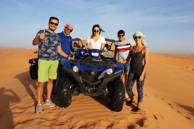 Dubai: Red Dune ATV, Sandsurf, Camels, Stargazing & Camp Dinner - Transportation and Logistics
