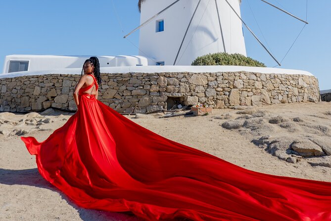 Mykonos Flying Dress Photoshoot - Dress Selection and Customization