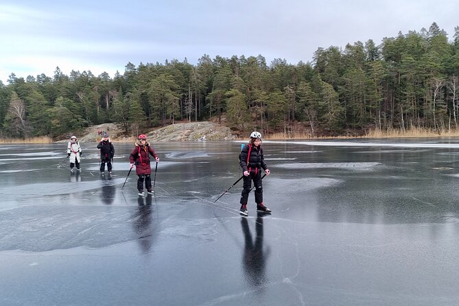 Nordic Ice Skating on a Frozen Lake in Stockholm - Winter Activities