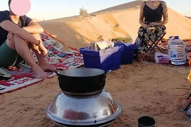 2 Days Tour to Douz & Ksar Ghilan Oasis. and an Overnight in the Sahara Under Bedouin Tent .. Dinner in the Camp, Private Jeep - With English Speaking Guide. - Overnight in the Sahara