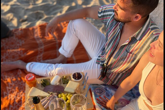 Charcuterie Board and Sunset on Pristine Beach With Photos - Stunning Sunset Photography