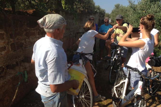 Private Bike Tour With Olive Oil Tasting - Enjoying the Masseria Lunch