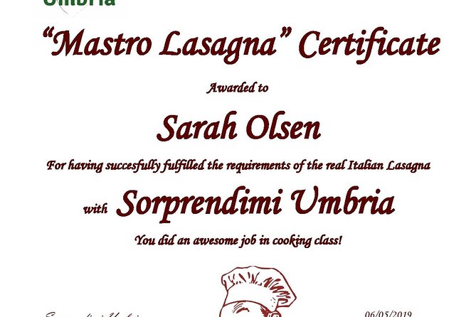 Lasagna Cooking Class With Lunch and Perugia Guided Tour - Booking and Cancellation Policy