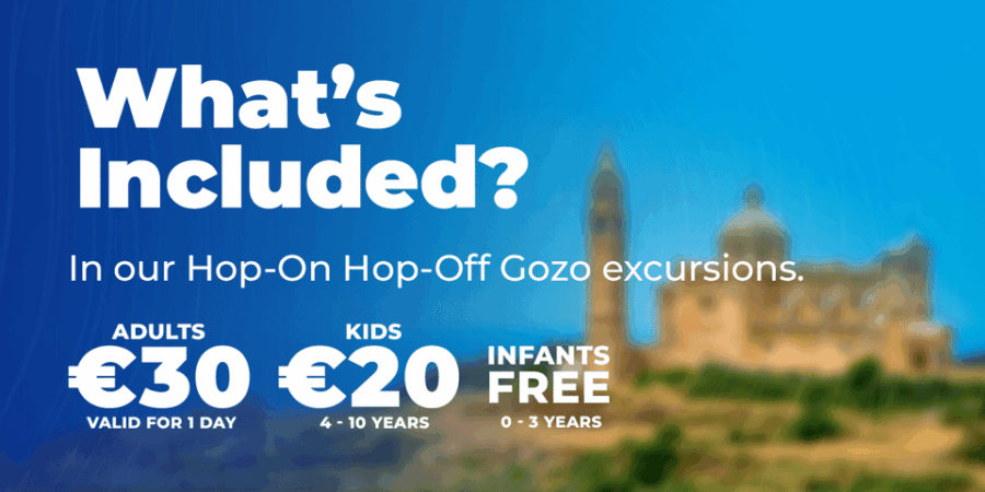 From Valetta: Catamaran Tour With Hop-On, Hop-Off Gozo Tour