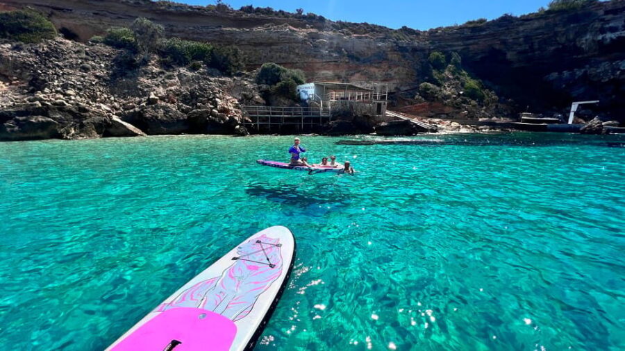 Ibiza: Private Boat Trip With Paddle Surfing and Snorkelling