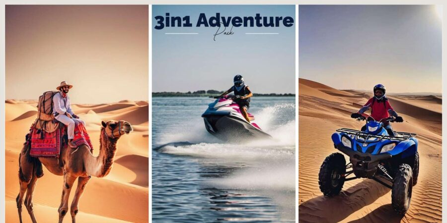 3 Activities in 1 Day: Camel Ride, Jet Ski and Quad Biking