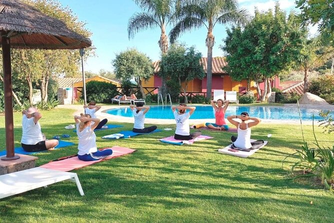 Yoga Lesson on the Lawn by the Pool in Villasimius - Good To Know