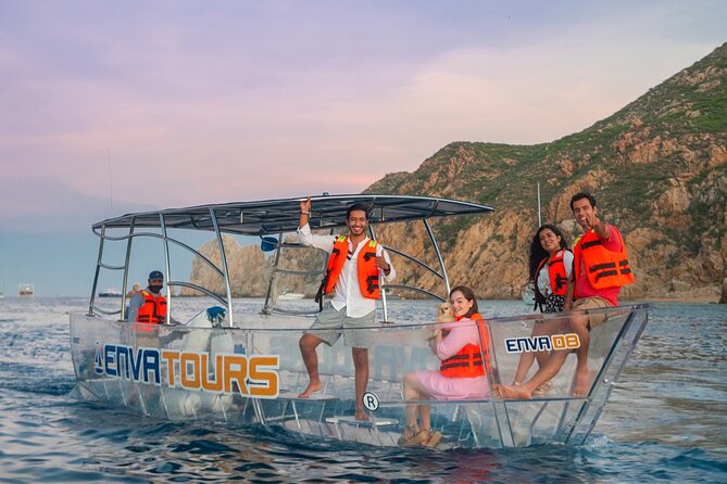 1 Hour Private Navigation in Transparent Boat Arco De Los Cabos