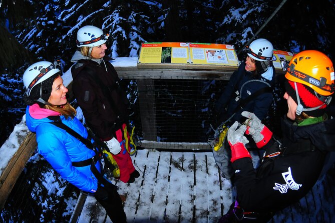 2 Hour Late Afternoon Winter Zipline Adventure