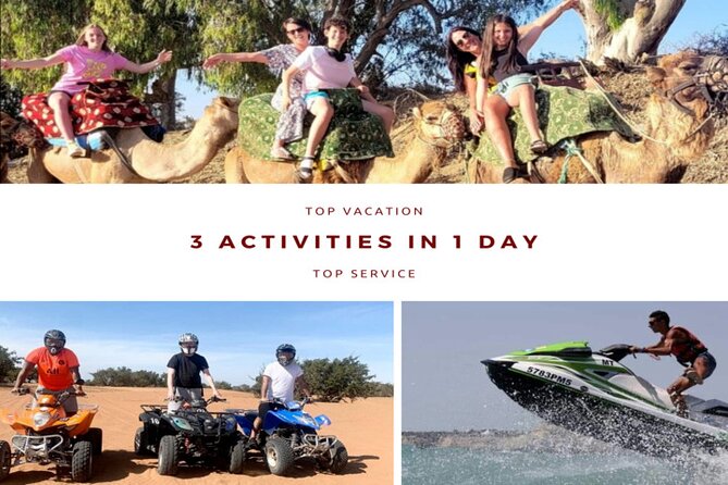 3 Activities in 1 Day :Camel Riding+ Jet Ski+Quad Biking