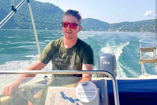 3 Hour Boat Rental Without License 40hp Engine on Lake Como