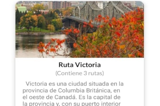 APP Self-Guided Routes Victoria With Audio Guide