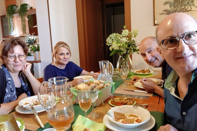 At Salentines Home With Macaroni, Prawns and Swordfish