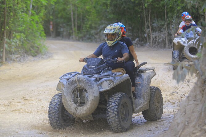ATV Adventure, Ziplines, Cenote Swim, Snack & Transport Included.