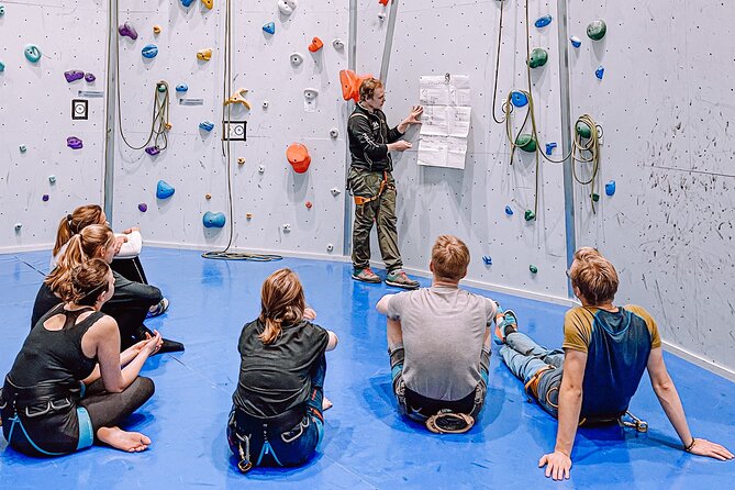 Climbing in Mørkvedhallen Climbing Center