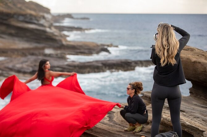 Flying Dress Photoshoot on Oahu
