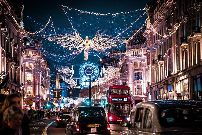 London Christmas Light Experience on Vintage Open Top Routemaster