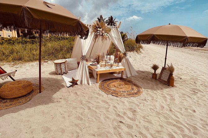 Premiere Luxury Sunrise Picnic in Hollywood Beach With Tented Oasis and More.