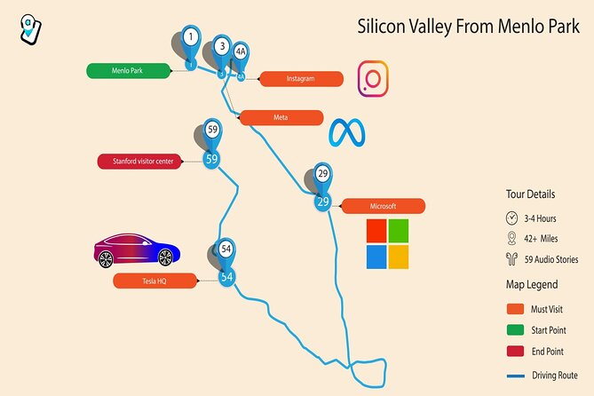 Silicon Valley Self-Guided Driving Audio Tour for Technology Lovers - Engaging Storytelling and Immersive Experience