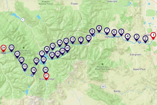 Smartphone Driving Tour B/W Breckenridge & Denver