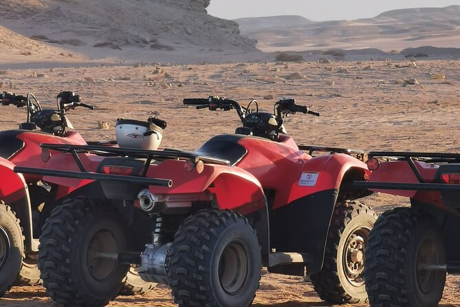 Sunset Desert Safari Trip By ATV Quad and Camel Ride in Marsa Alam