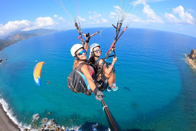 Tandem Paragliding Flight in Taormina