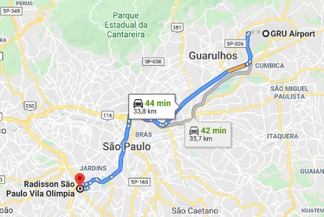 Taxi Transfer Executive GRU Airport X Radisson Sao Paulo Vila Olimpia