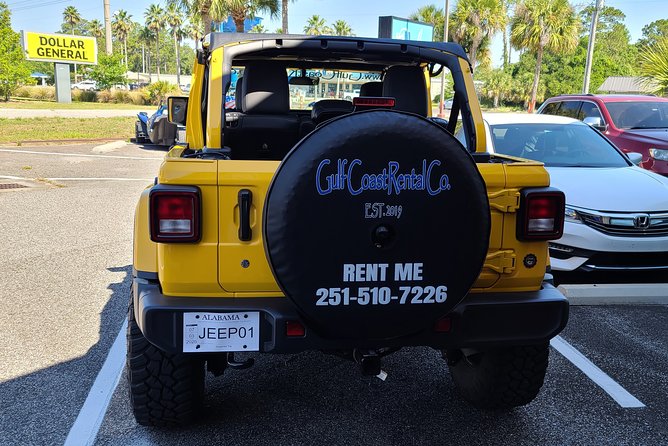4-Door Convertible Jeep Rental in Orange Beach - Meeting and Pickup Details