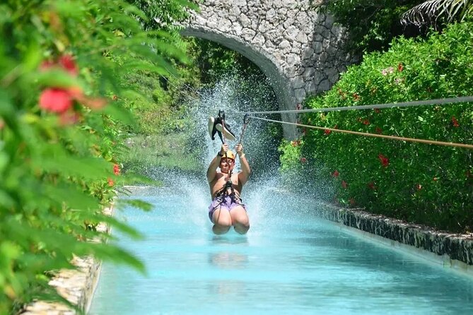 Bavaro Extreme Zipline Splash & Waterfall Pool Combo Experience - Zipline Mega Splash