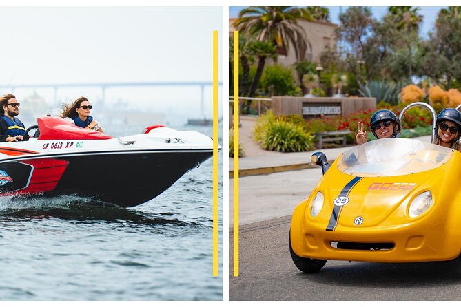 GoCar & Speedboat Land and Sea Adventure in San Diego - Included Equipment and Services