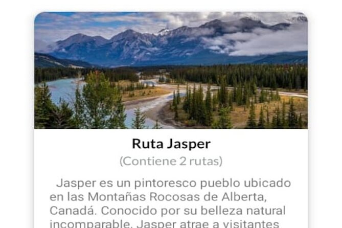Jasper Self-Guided Routes APP With Audio Guide - Booking and Pricing Details