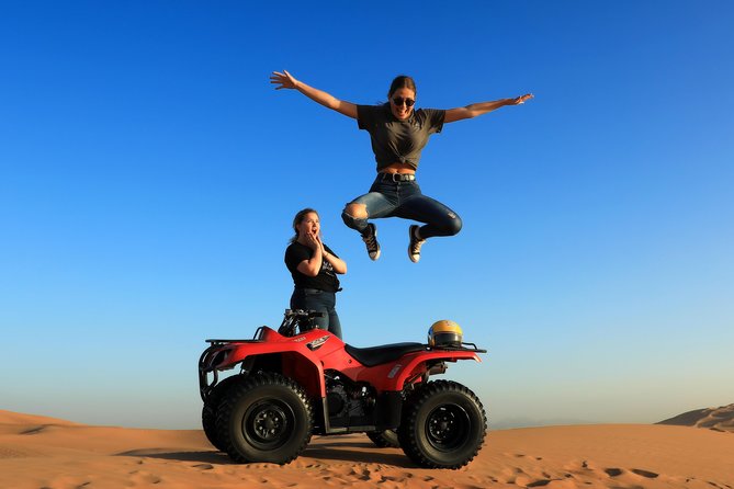 Red Dunes Quad Bike, Camel Ride+Sand Surfing, BBQ Dinner @ VIP CAMP - Inclusions