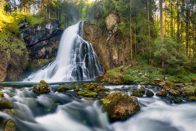Werfen World's Largest Ice Caves and Golling Waterfalls Tour - Exploring Golling Waterfall