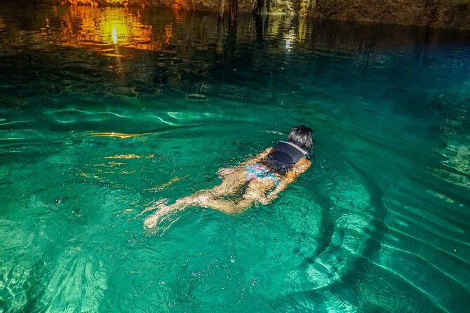 Adrenaline Experience From Cancun Atvs Ziplines and a Mayan Cenote - Refreshing Mayan Cenote Swim