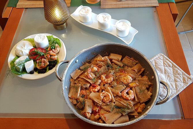 At Salentines Home With Macaroni, Prawns and Swordfish - Unique Dining Inclusions