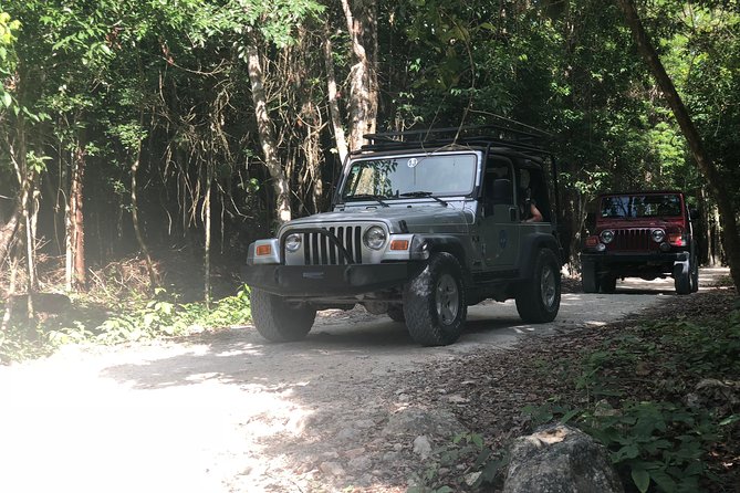 Jungle Jeep Adventure to Mayan Caves, Cenote and Snorkel - Jeep Adventure Experience