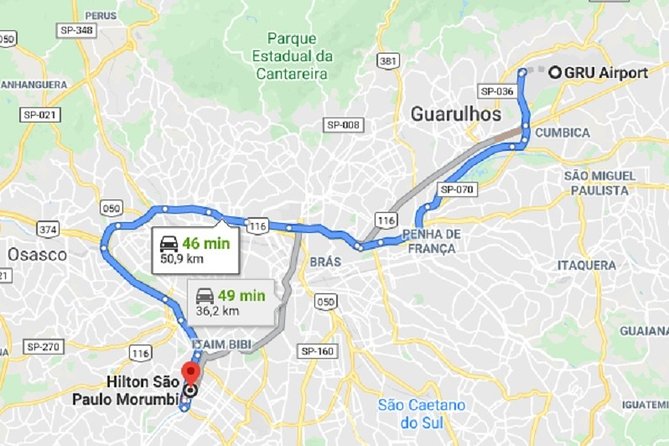 Transfer São Paulo (Blue Tree Hotel and Hilton) X Gru Airport - Booking Confirmation