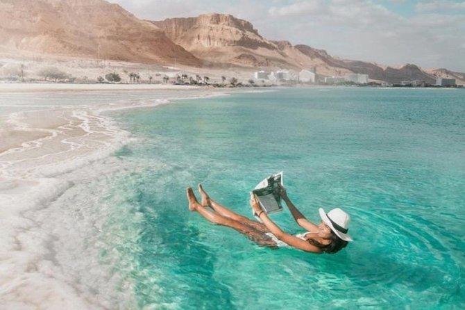 7-Day Private Tour, Explore Jordans Glamour - Floating in the Dead Sea