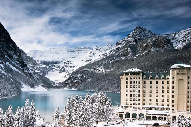 Lake Louise Winterland From Banff - Scenic Views of Rocky Mountains