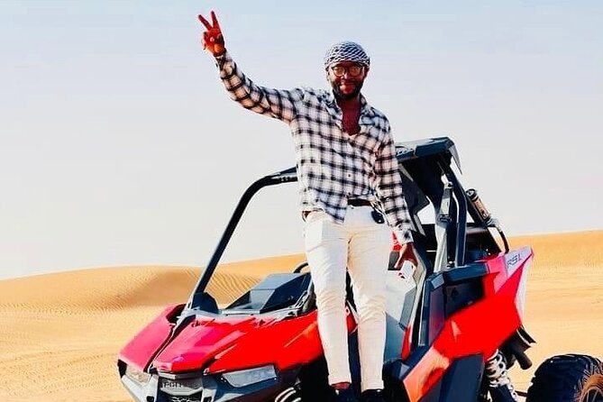 Premium Desert Safari With Dune Buggy Camel Ride BBQ Dinner - Camel Ride and Refreshments